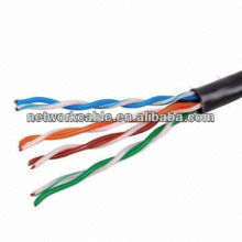 Haute qualité, câble de réseau Cat5e, câble de test Fluke passé, câble conducteur CU / CCA, câble LAN UTP 24awg cat5e